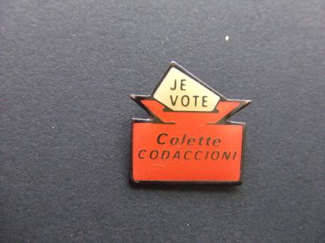 Colette Codaccioni Frans politicus. stemmen